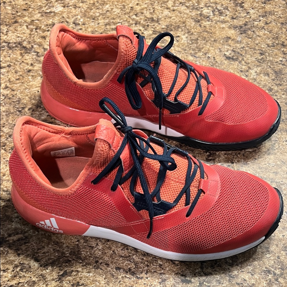 Adidas Red And Black Running Shoes Sz 9 Mens Gently Used